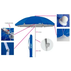Sombrilla Spinit de playa con funda 1.8m