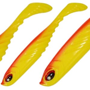 Minnow Salesta 105 mm Soft – Amarillo y rojo – Nado super natural
