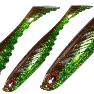 Minnow Salesta 105 mm Soft – Verde y marron  – Nado super natural