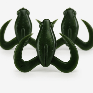 Rana de Silicona Salesta TACHI para Tarucha – Antienganche Color Verde Oscuro
