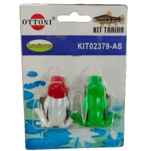 Señuelo Rana Luminosa Ottoni Pack Doble Antienganche 02379as