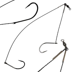 Tandem ANzuelo DOble con bajada trenzada x5 (Carnada Viva)