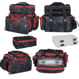 Bolso de Pesca Sumax con Porta Reeles y Dos Cajas Grandes
