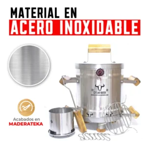 Barril Asador Ahumador Steak & Beer Grande - Acero Inox PArrilla Portatil