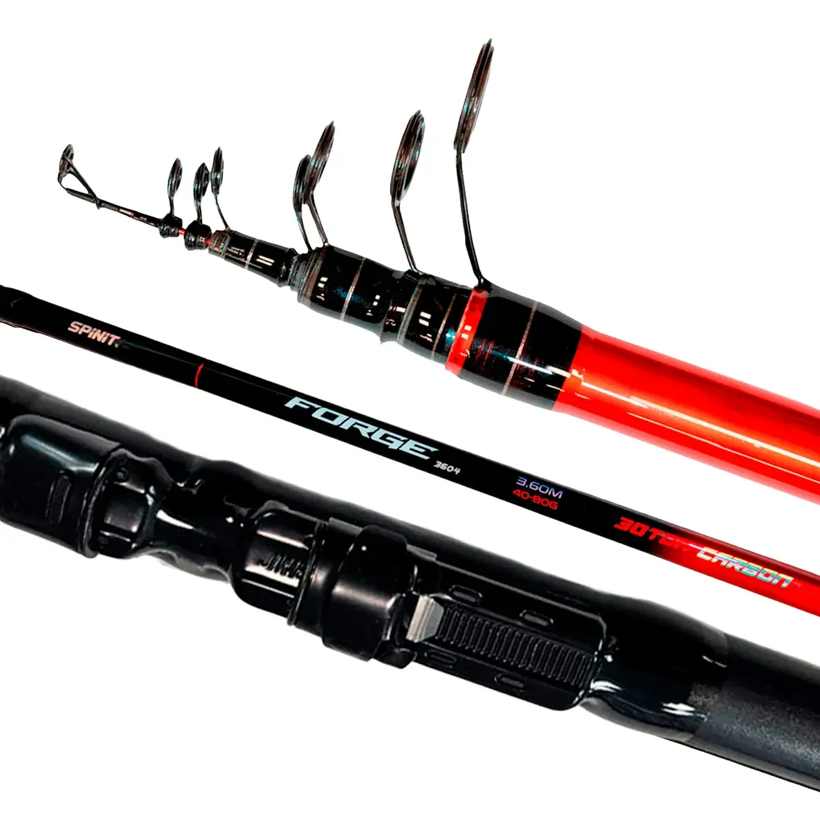 Caña Spinit Forge 3,6m Telescopica Carbono 30 T  40-80g