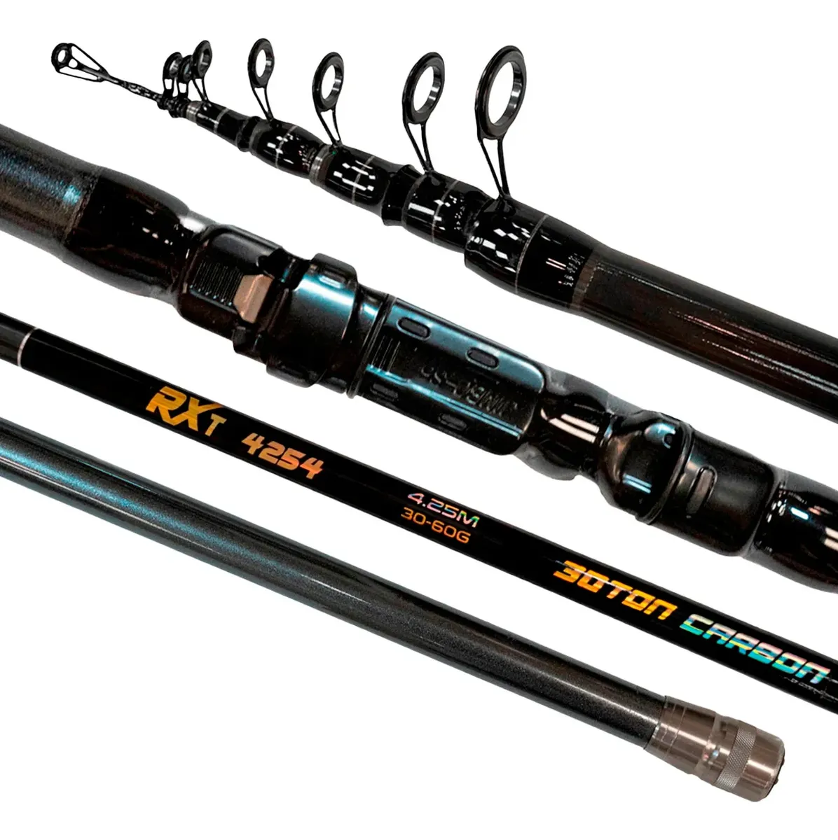 Caña Spinit RX 3,6m Telescopica Carbono 30 T 40-80g