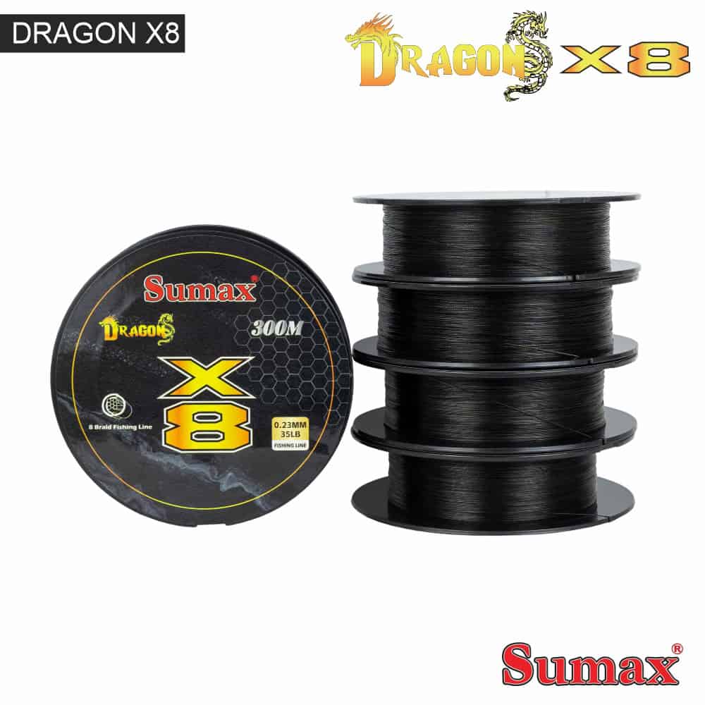 Multifilamento Sumax Dragon 8x – 300 Metros SIliconado/Teflonado