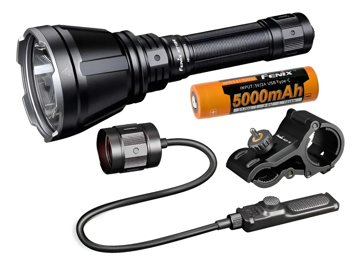 Linterna Led Fenixlight Ht18r Hunting Kit Switch y Montaje Linterna