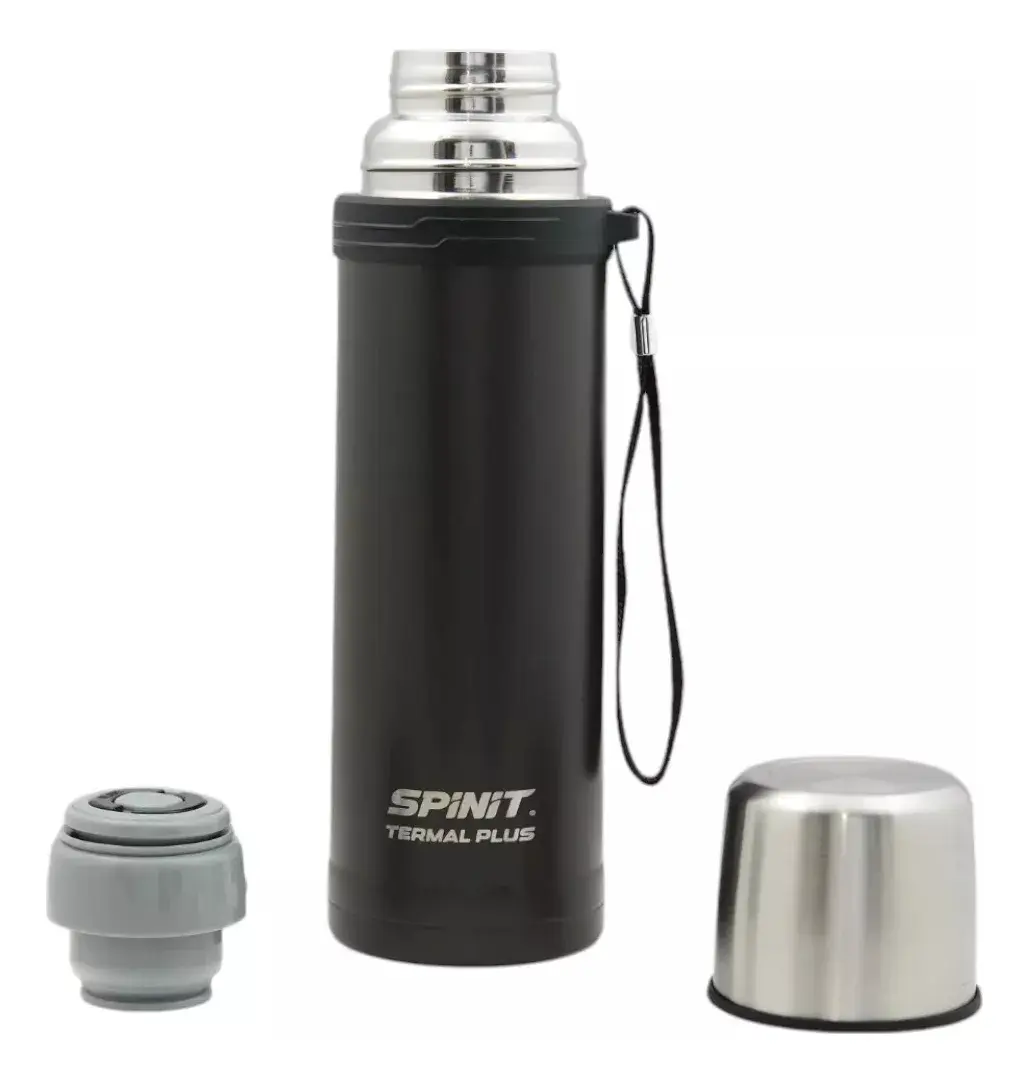 Termo Spinit Termal Plus 0.900 l Acero 24h Frio Calor negro
