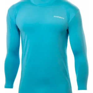 Remera Shimano Manga Larga UV50 Celeste 3XL secado Rapido