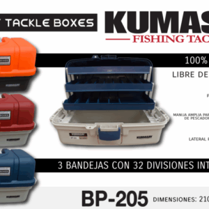 Caja de Kumasay BP-205 3 Bandeja Rojo