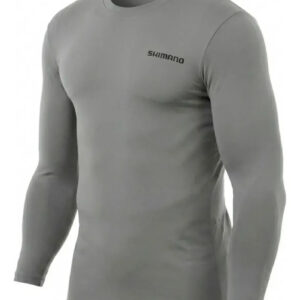 Remera Shimano Uv50 XL Manga Larga Gris Pesca