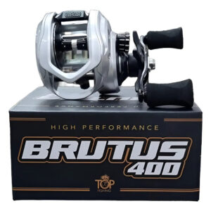 Reel Brutus 400 IZQ Big Game Garete Variada Dorado Paty Suru