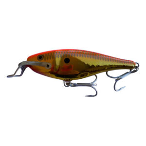Señuelo Rapala Super Shad CGFR Chrome Gold Fluorescent Red SrMAG-12 Paleta Quebrada Chapa