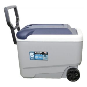 CONSERVADORA IGLOO MAXCOLD 40 QT 38 L GRIS CON RUEDAS